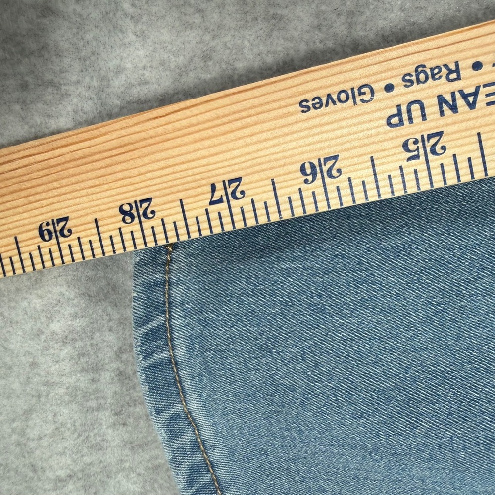Umgee Distressed Straight Leg Jeans 9 Blue Y2K Edgy Streetwear Light Wash NWT - Picture 8 of 8